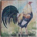 Mexican Talavera Mural Gallito 2